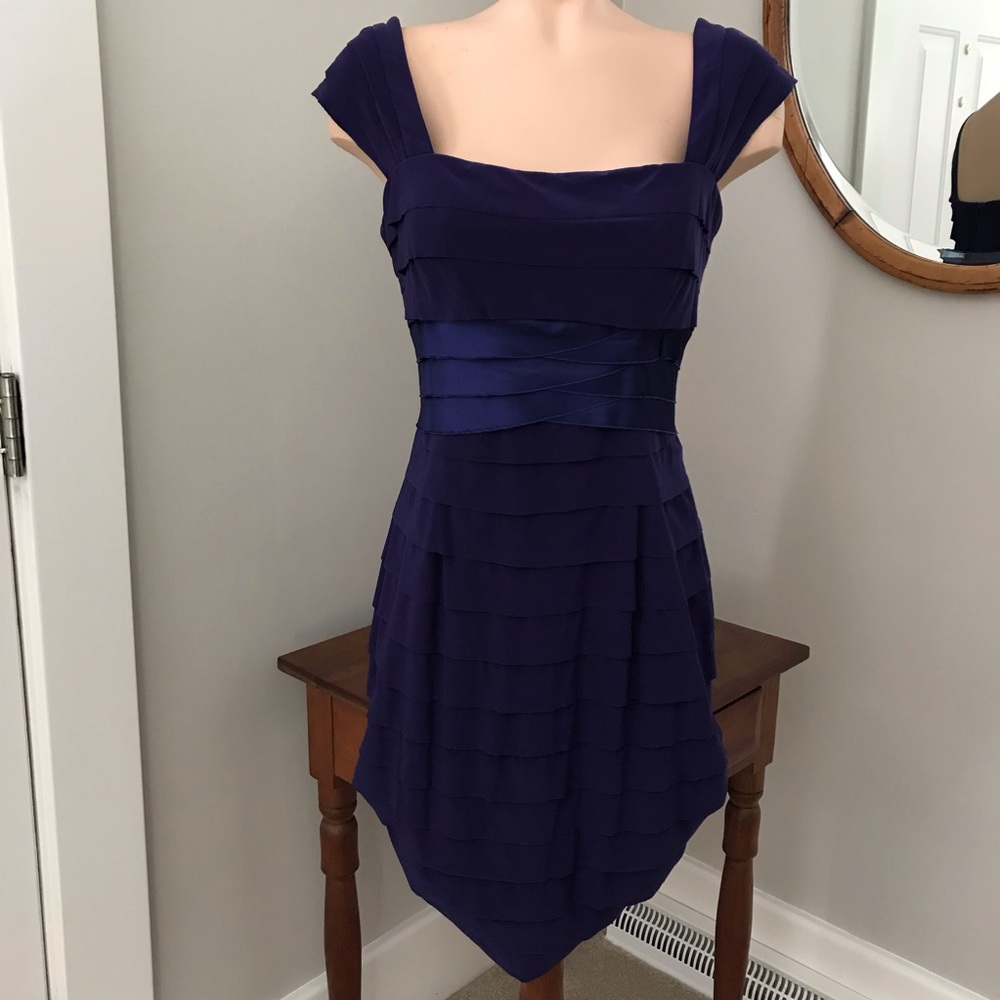 Jones New York Purple Tiered Dress Size 8